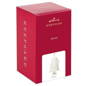 New! Porcelain Wedding Cake Hallmark Keepsake Christmas Ornament 2021 We Do